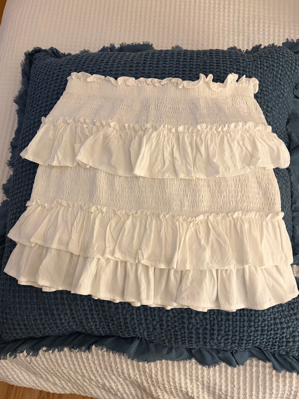 Princess Polly Natalya White Ruffled Skirt-Size 6